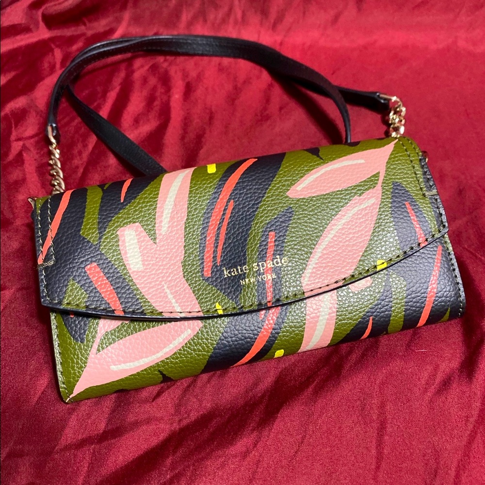 Kate Spade Leather Wallet on a Chain NWT